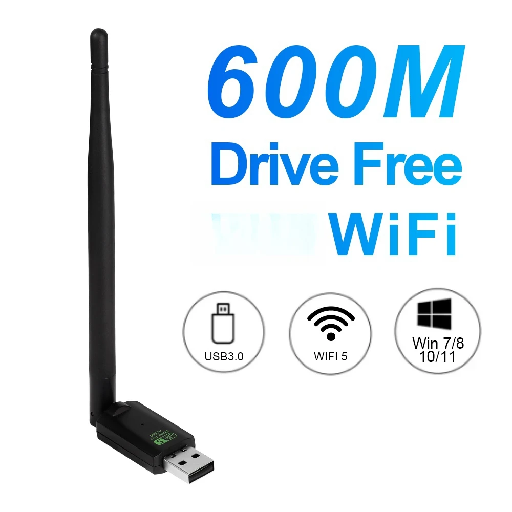 

Dual Band USB 2.0 650Mbps USB Wifi Lan Dongle Adapter 802.11AC RTL8811 Wireless Network Card with Antenna for Laptop Desktop