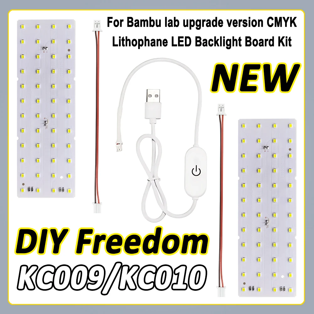 

Для Bambu Lab литофановая светодиодная панель CMYK светодиодная подсветка доска PLA Basic CMYK литофановый комплект 3D-печать литофана фото