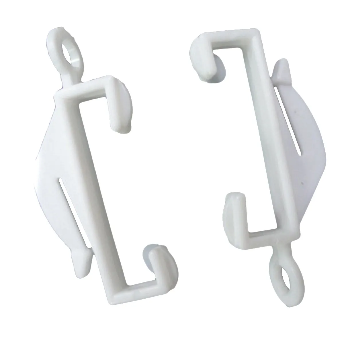 50Pcs Curtain Track Gliders Bean Sprout Shape Plastic Slides Hooks for Window Door Shower Curtains Rod Slides Traversing Slim