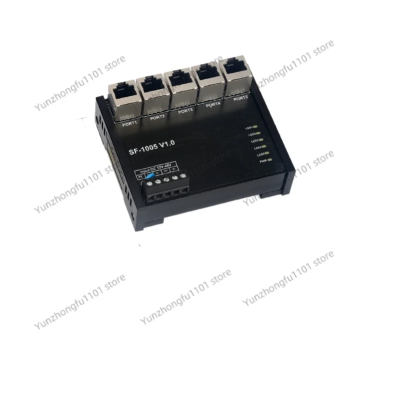 5-port/8-port 100M Industrial Ethernet Switch, Rail-mounted Managed Network Data Distribution Switch