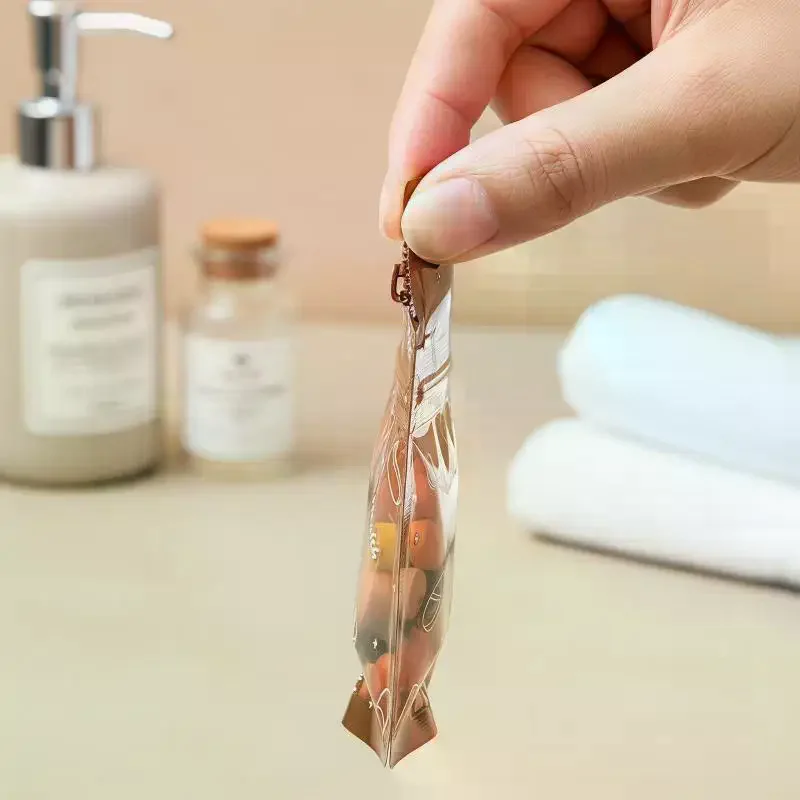 Convenient Travel Medicine Storage with Light-proof Zipper Lock Reusable Pill Pouch Set