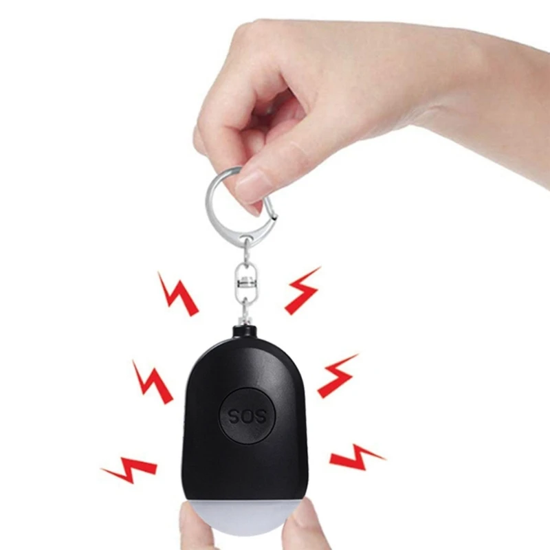Emergency-Safety Siren with LED Light 130dB USB Security Alarm Keychain