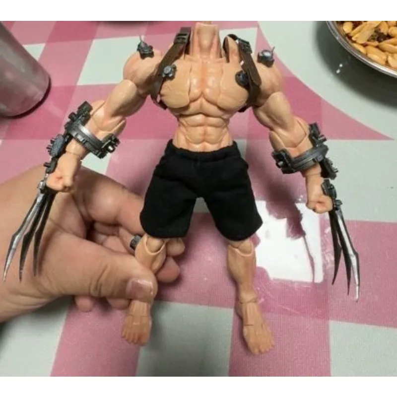 

1/12 Scale Male Action Figure White Vest Sports Shorts Clothes Model for 6'' Romankey Big Guy Strong Muscle Body Dolls