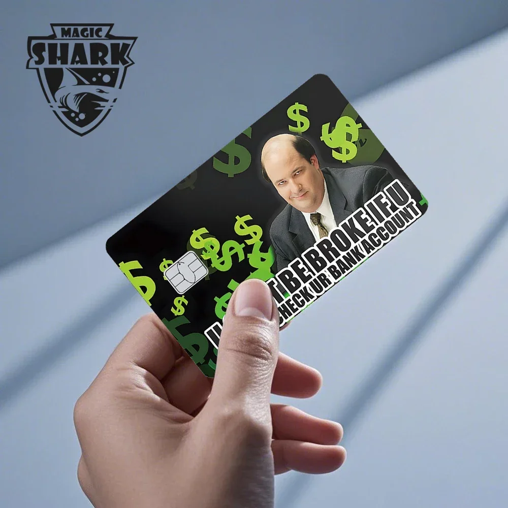 مضحك ميمي الكرتون بيتكوين لعبة ماتي 3M PVC الخصم الائتماني البنك الجبهة ملصق فيلم غطاء الجلد لا تتلاشى