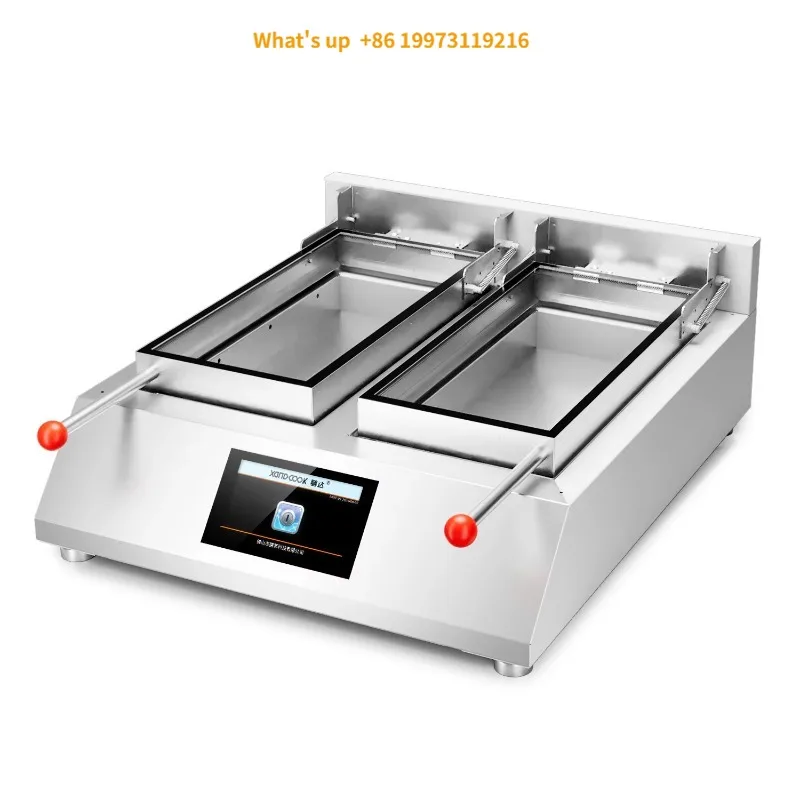 2026 Good Quality Easy Operation Portable Fried Dumpling Machine Manual Fryer Electrical Automatic Dumpling Gyoza Frying Machine
