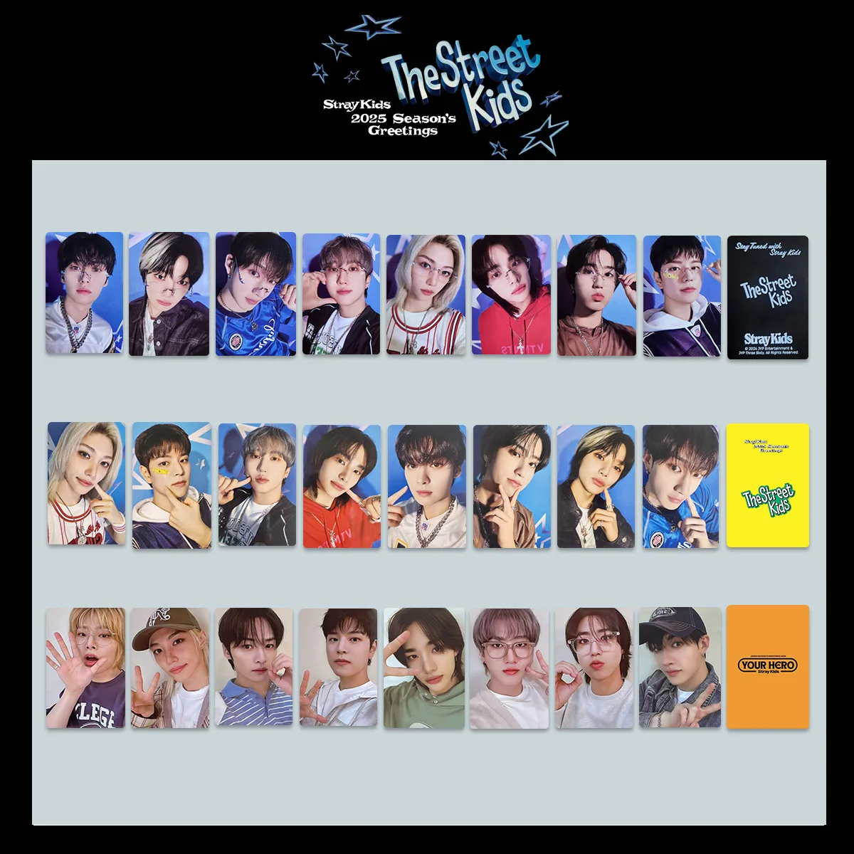 

STRAY KIDS Calendar JYP Special Card THE STREET KIDS Japan YOU HERO SKZOO Peripheral Star Card Collection Card