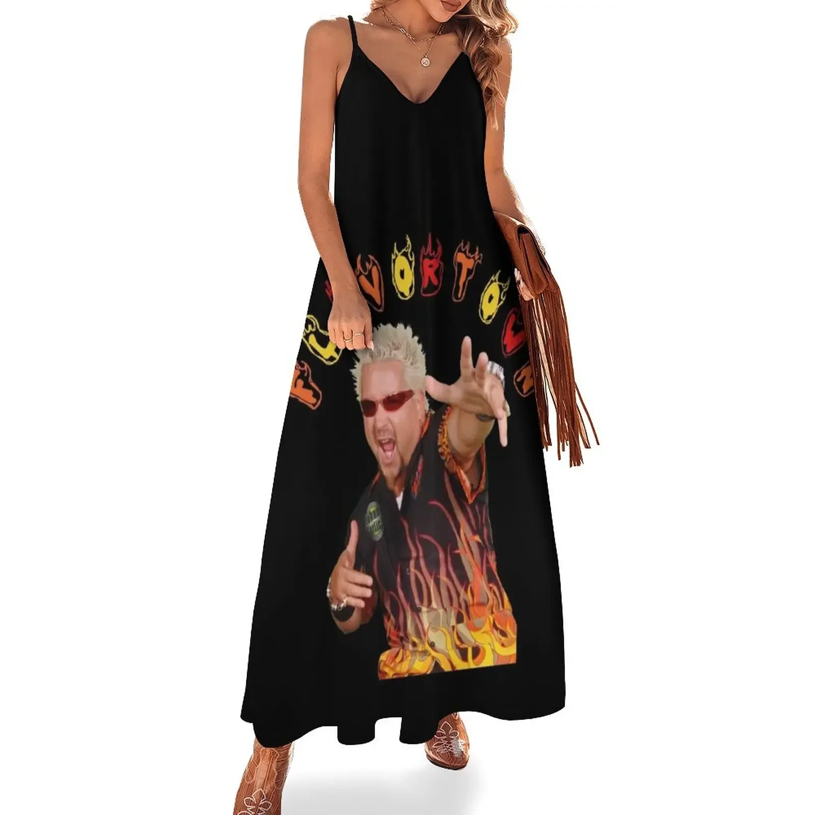 

Guy Fieri Flavortown Sleeveless Dress women party dresses Beachwear