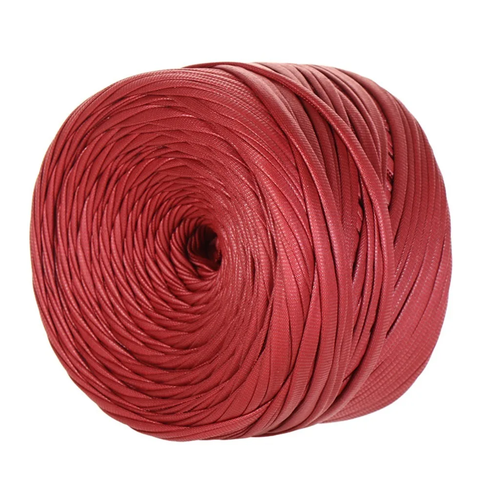 200g/Rolle Nappa Mattes Kunstleder-Garn Gewebtes Garn Kunstleder-Material Häkelfaden Einfarbiges Strickgarn