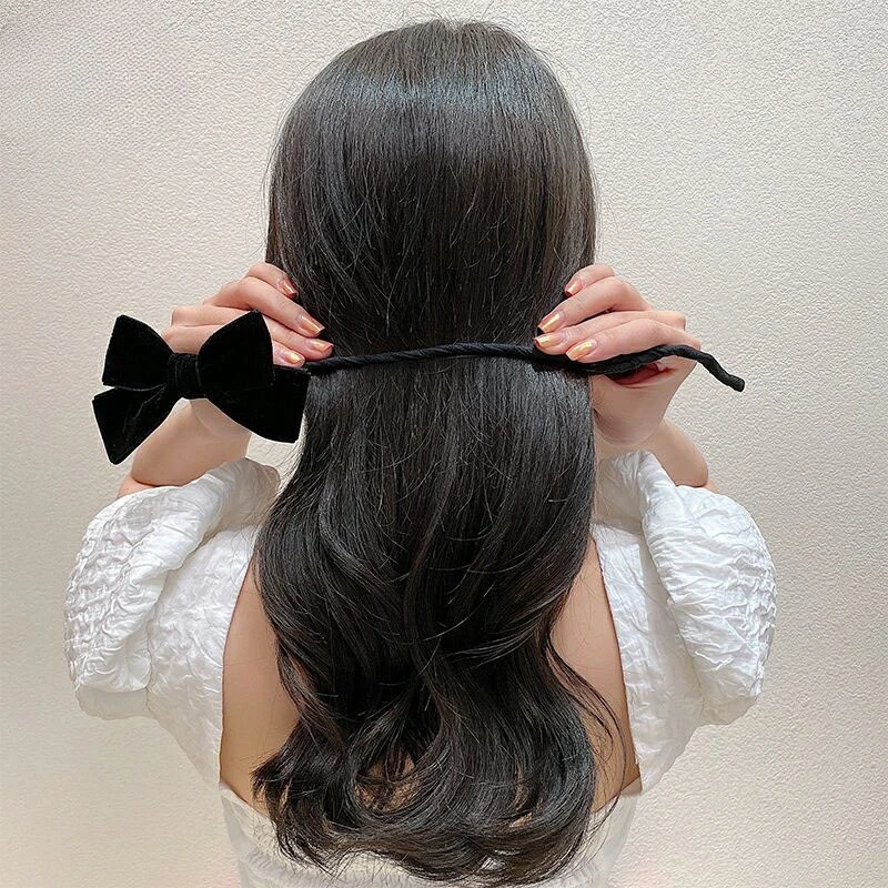Velvet Bow Hair Styling Tools Twist Elegant French Bun Curler Braider Maker Tools Dount Twist Fashion Hair Styling Accessories
