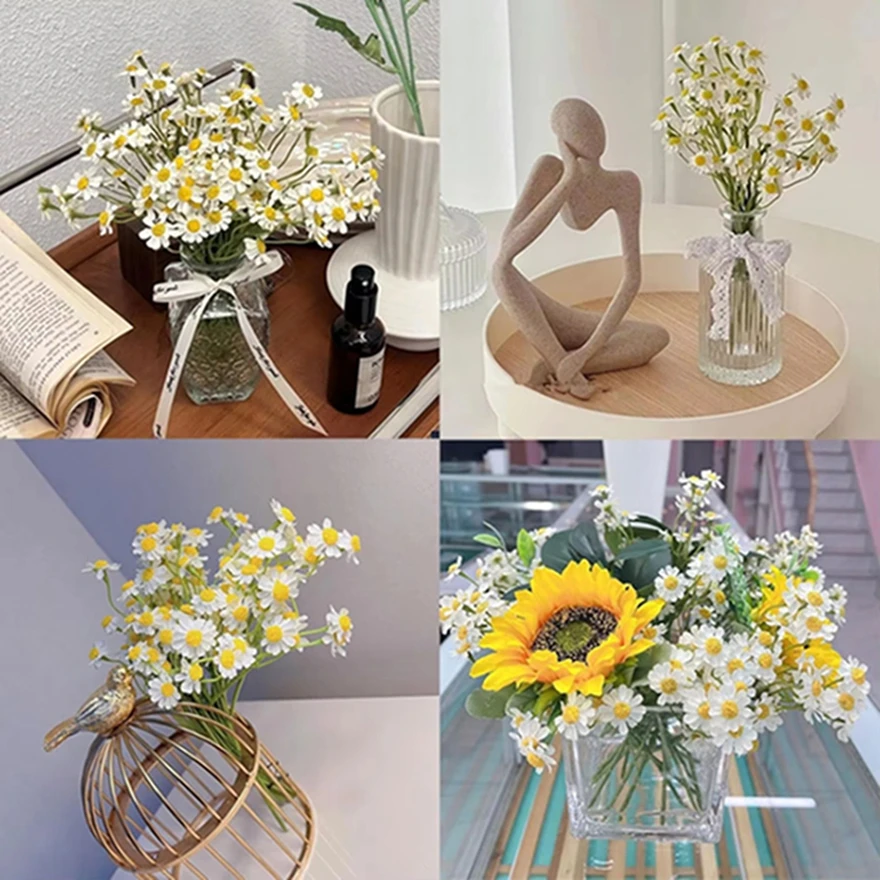

Artificial Flowers Chrysanthemum Wedding Home Room Table Decor Outdoor High Quality Bridal Bouquets Vase Photography Adorn Props