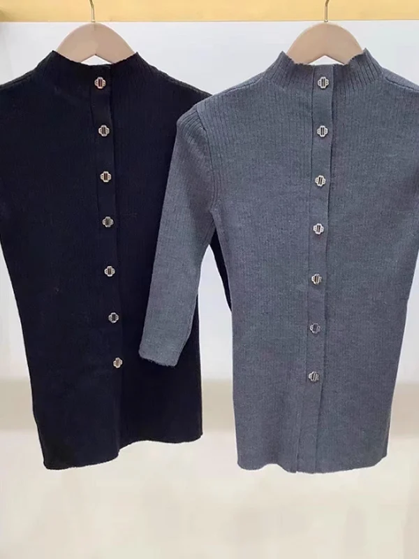 

Трикотажный свитер Bla Slim Fit с рукавом три четверти, базовый слой, осенне-зимний, для повседневной носки, домашний трикотаж высокого качества