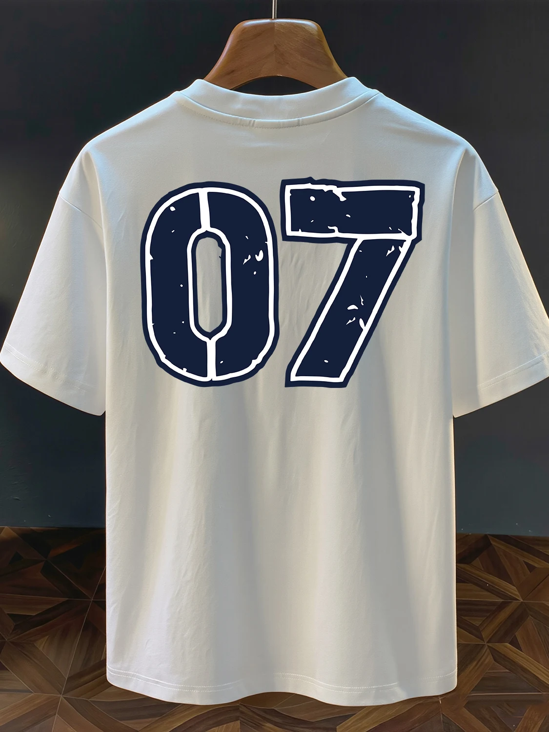 

Outlets Trendy Brand Pure Cotton Short Sleeve T-Shirt Men's Loose Fashion Summer Breathable round Neck Pullover Top