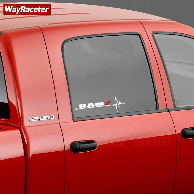 Janela reflexiva adesivos para Dodge Ram, carregador, desafiante, Durango, Nitro Avenger, Journey Dart, Caravan Caliber, 2 pcs