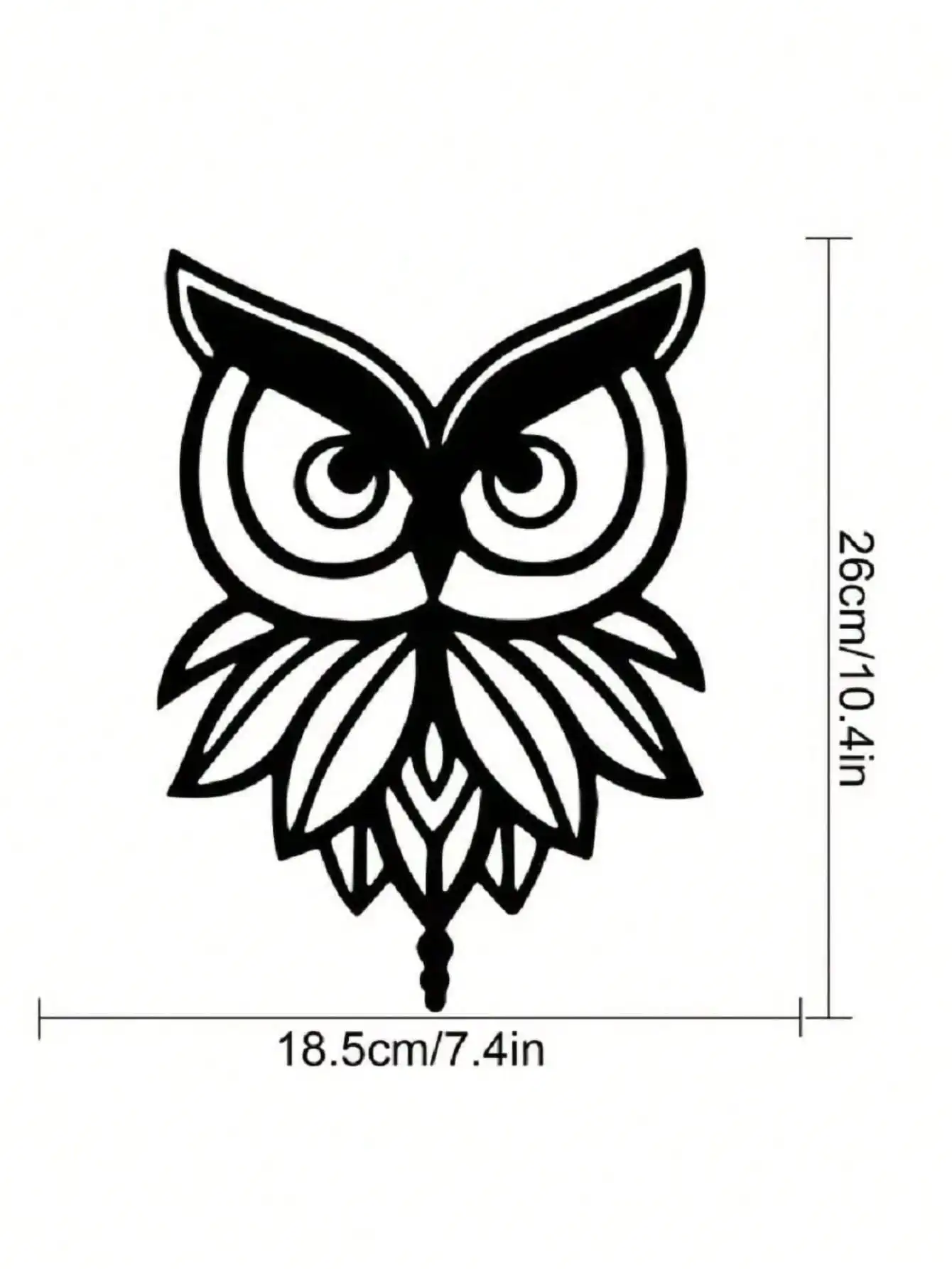 1pc Handmade Forged Iron Owl Metal Wall Art Rustic Bird Sign Indoor Outdoor Home Decor