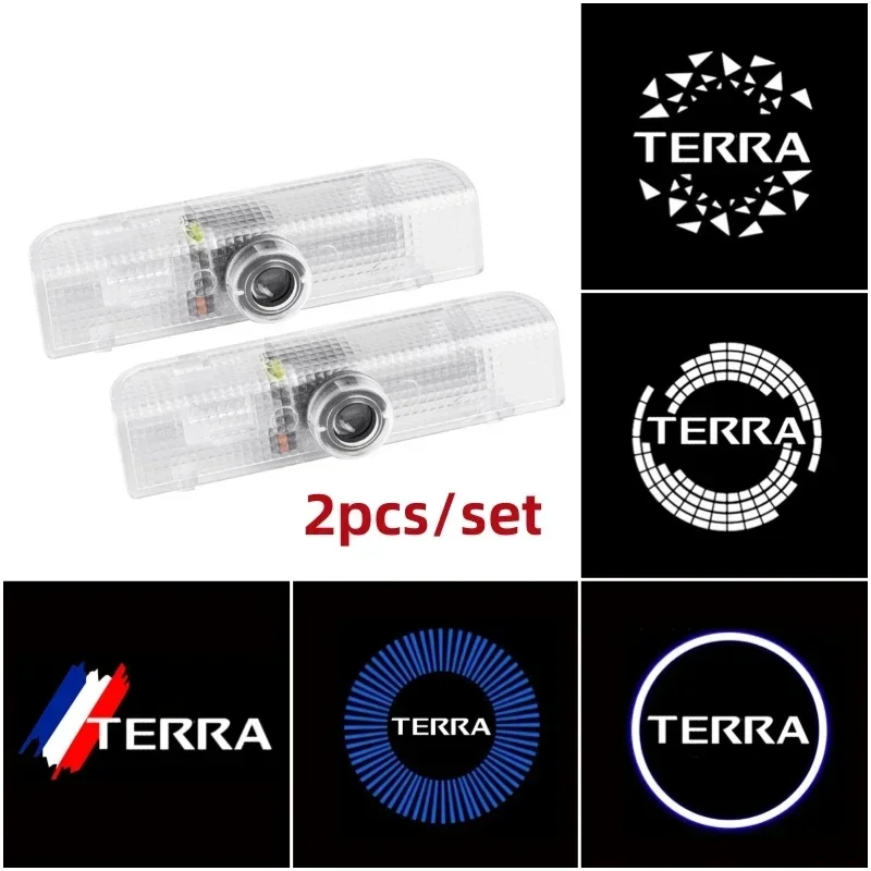 

2Pcs LED Car Door Welcome Logo Lights Pattern Courtesy Laser Light Projector Lamps for Nissan TERRA Logo Emblem 2018 Accessories