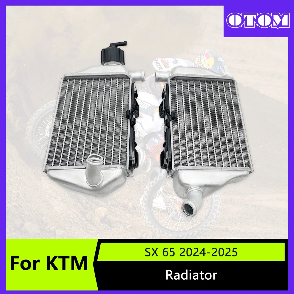 

OTOM 2024-2025 Aluminum Motorcycle Radiator For KTM SX65 HUSQVARNA TC65 GASGAS MC65 OEM Replacement Cooling Radiator