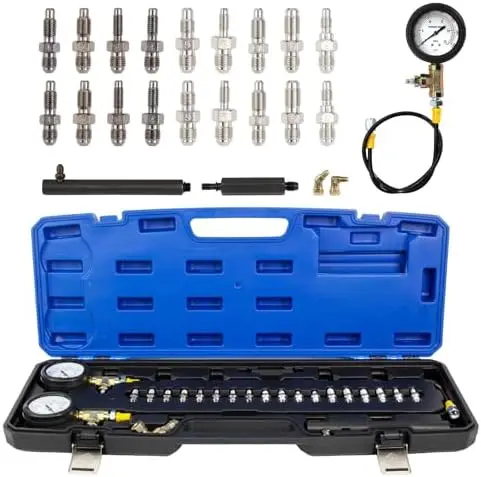 

Комплект для проверки давления масла 0-3500PSI, гидравлический манометр для тормозной системы и двигателя автомобиля/грузовика - диагностический инструмент для ABS