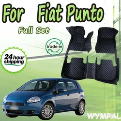 Custom Made Leather Car Floor Mats For Fiat Punto 2007 2008 2009 2010 2011 2012 2013 Carpets Rugs Foot Pads Accessories