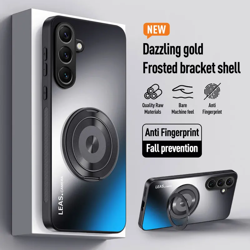 Voor Samsung S25 Rand S24 S23 S22 S21 Plus FE Note 20 Ultra Magnetische Ring Stand Terug telefoon Case Magsafe Ring Lens Bescherm Cover - afbeelding 2
