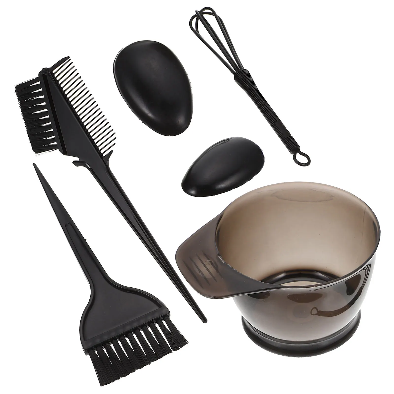 1 مجموعة مجموعة صبغ الشعر مع وعاء خلط أدوات التلوين لعلاج الشعر تلوين تبييض آمن حافة مشط غطاء للأذنين مريح #5