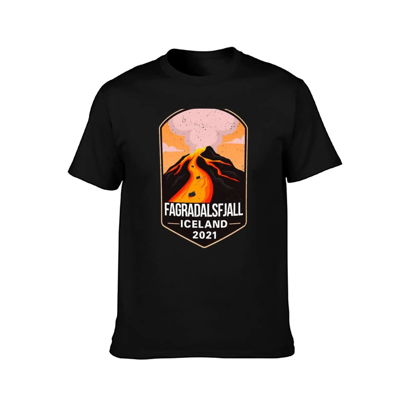 Fagradalsfjall Iceland Volcano Eruption 2021 T-Shirt Casual Holiday Short Sleeve Tee
