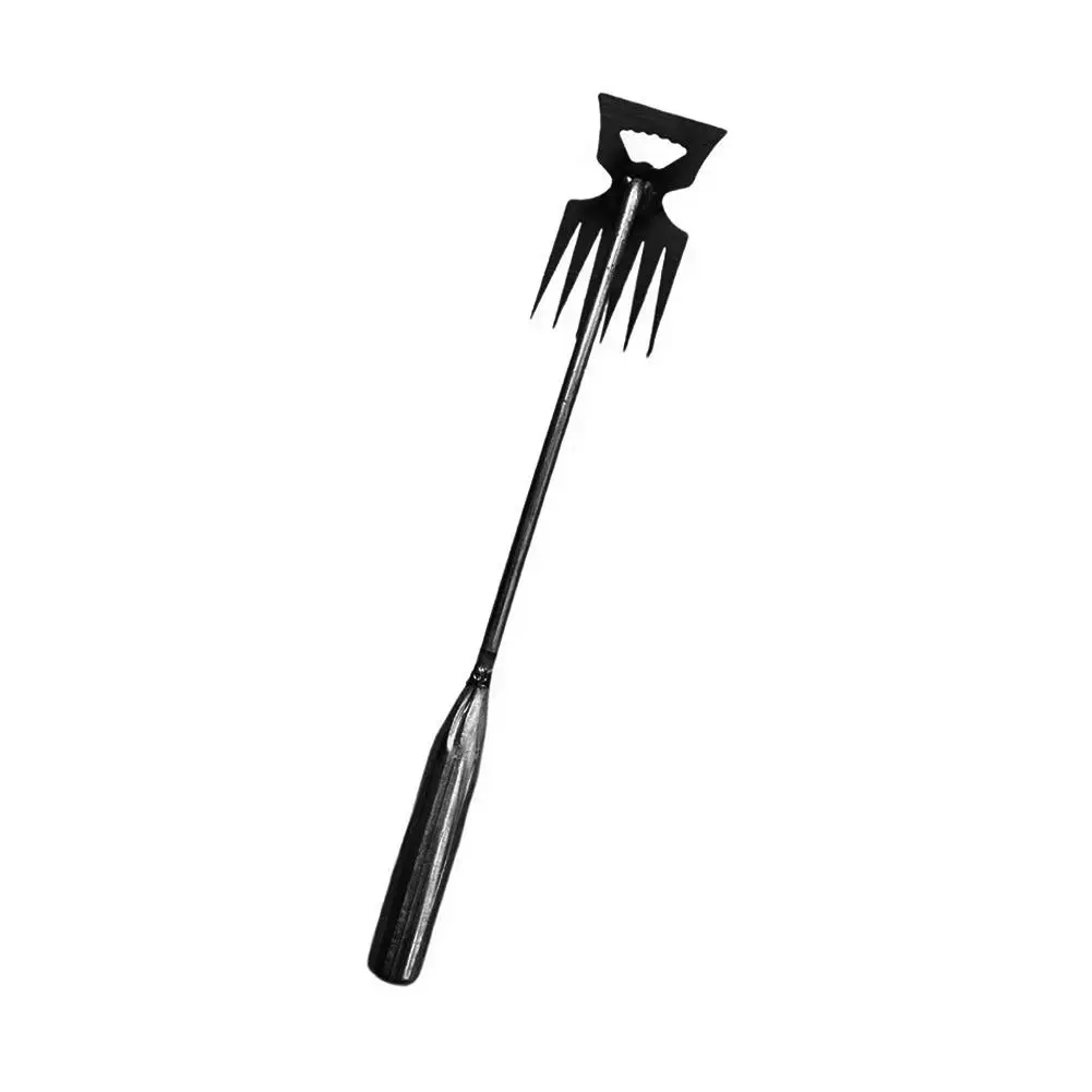 Portable Garden Weeding Tool Garden Manganese Steel Root Rake Multi-functional Digging Tool Weeding Home Hand Loosening Q0Z2