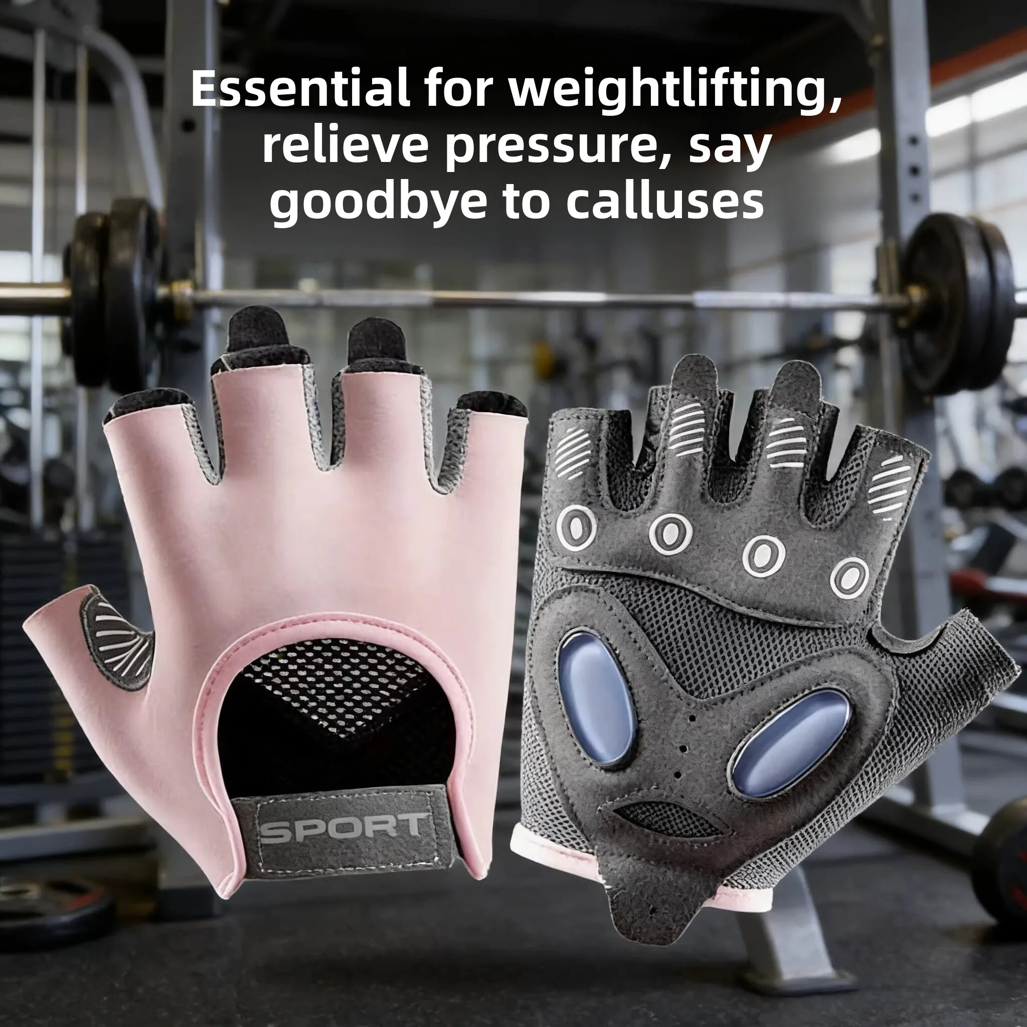 

Fitness Gloves Unisex Lightweight Dumbbell Kettlebell Gymnastics Sports Gloves Anti-slip Callus Protection Single Bar Riding ...