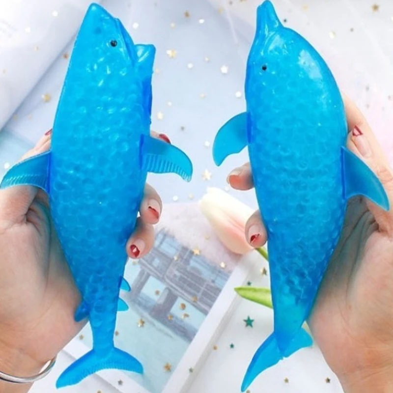 Squishy Shark Stress Balls Dolphin Squeeze Ball Stretchy Stress Squish Ball Sea Animal Squeeze Squishy Toys for Adults