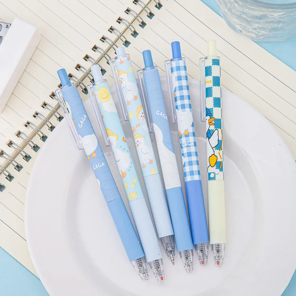 Ручка гелевая с черными чернилами, 6 шт.