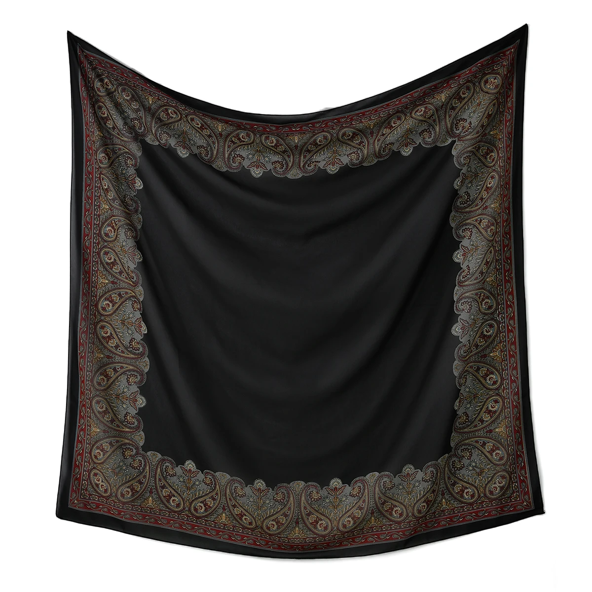 2025 New 110cm Cashew Print Square Hijab Scarf Muslim Women's Breathable Summer Head Cover Fashion Shawl Scarves