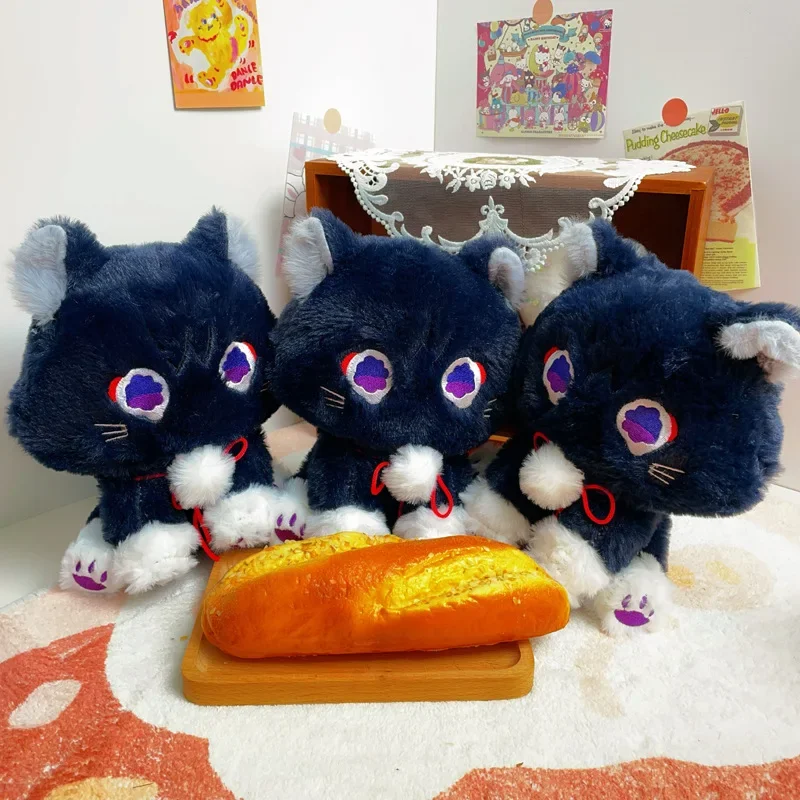 Genshin Impact Stuffed Plush Peripheral Products Scaramouche Cat Form Wanderer Pillow Cotton Doll Exquisite Festival Gift