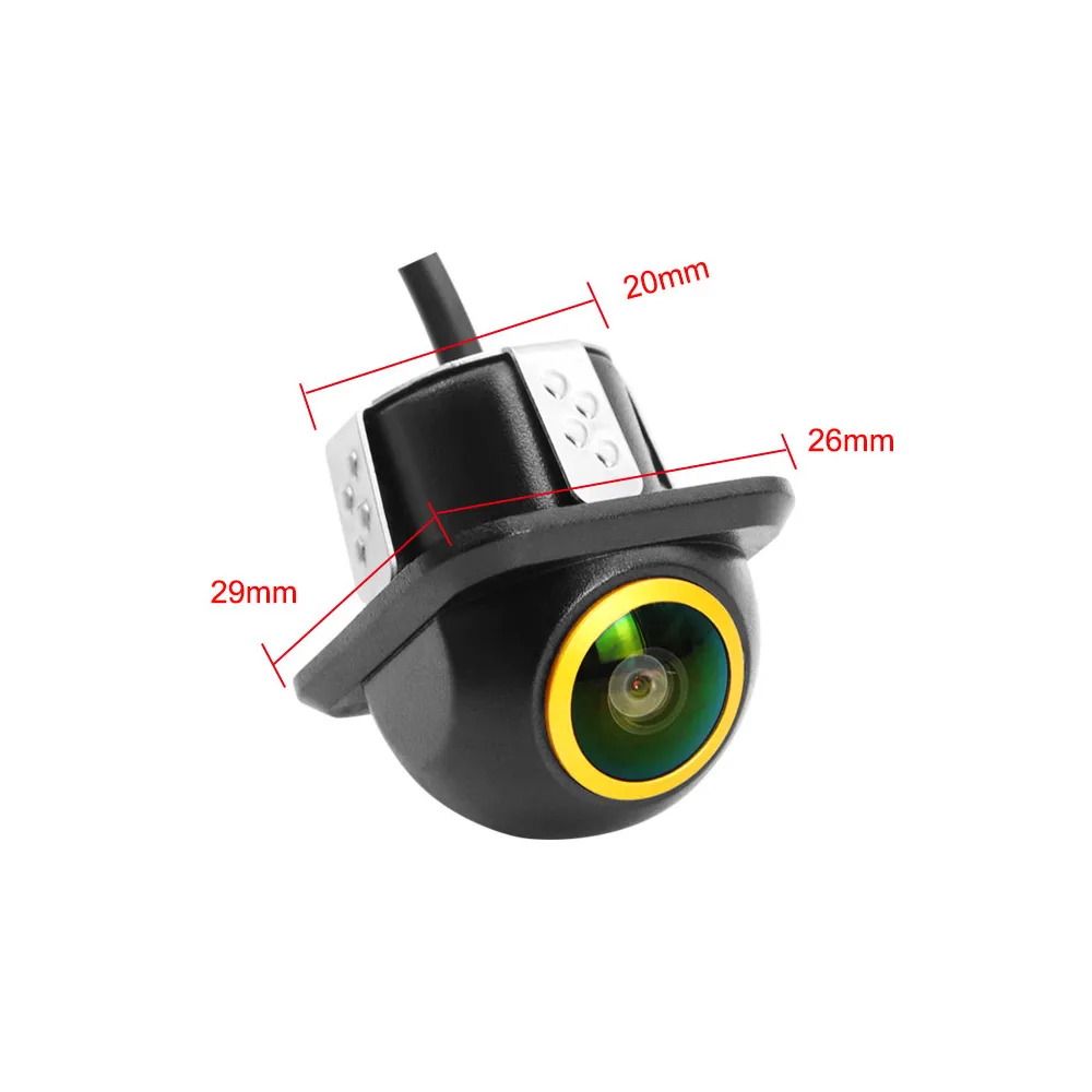 Golden Fisheye Dynamic trajectory Car rear-view camera Night vision Reverse automatic parking monitor waterproof AHD 1080P