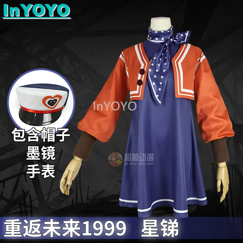 

InYOYO Regulus Reverse:1999 Cosplay Costume Game Suit Fashion Jacket Coat Dress Uniform Role Play Halloween Party Outfit Women S