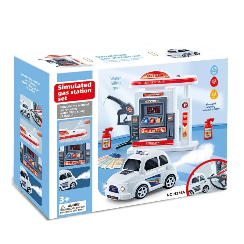 Kinderspiel zeug Tankstelle Simulations station große Automodelle für Jungen und Mädchen Kinder Lernspiel zeug mit Ton licht