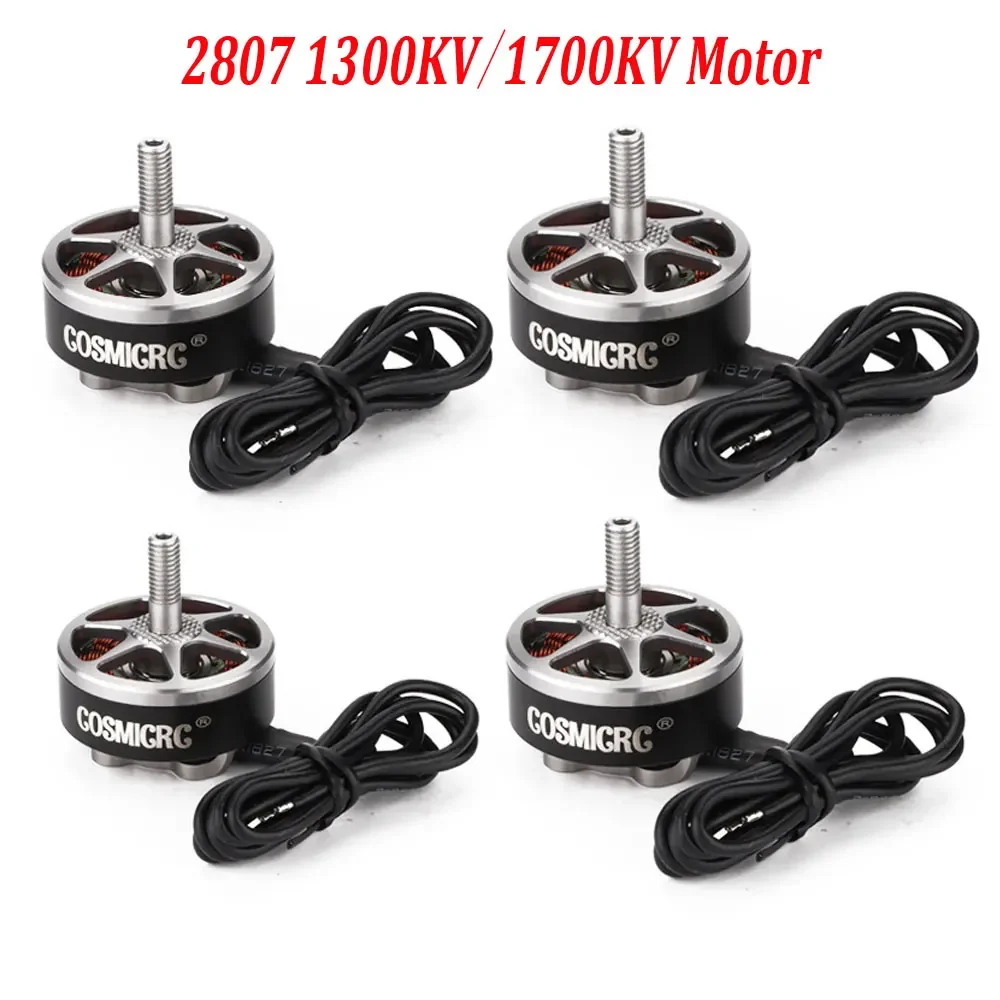 BoMass4pcs 2807 1300KV 1700KV 4-6S Brushless Motor For 7in FPV Freestyle LR7 Long Range Drone DIY Parts