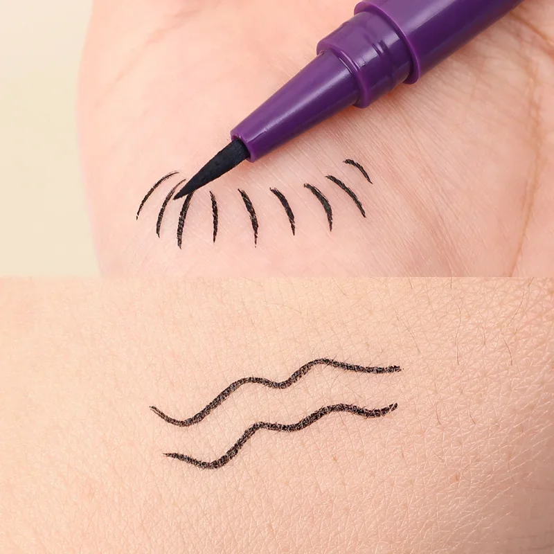 Matowy Eyeliner Pen Makeup wodoodporny, długi trwały szybko schnący gładki ultra-cienki czarny Eyeliner w płynie ołówek kosmetyki damskie