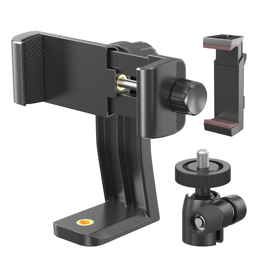 回転式電話スタンド,360 ° 回転アダプター,スタンド,コールドシューズ,スマートフォン用クランプ付きスタンド