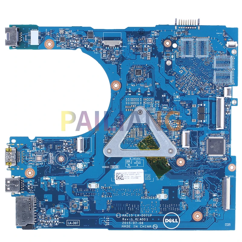 Pour DELL 5759 5459 5559 Ordinateur Portable Carte Mère LA-D071P i3-6100U I5-6200U i7-6500U 216-0867020 2G Ordinateur Portable Carte Mère Entièrement Testé