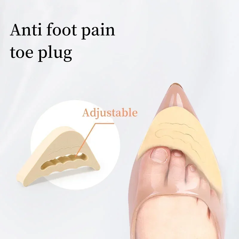 Women Anti-wear Feet Soft Shoe Insoles Toe Plug Soft Sponge Half Insoles Reusable Toe Filler Inserts Shoes Unisex Shoe Inserts