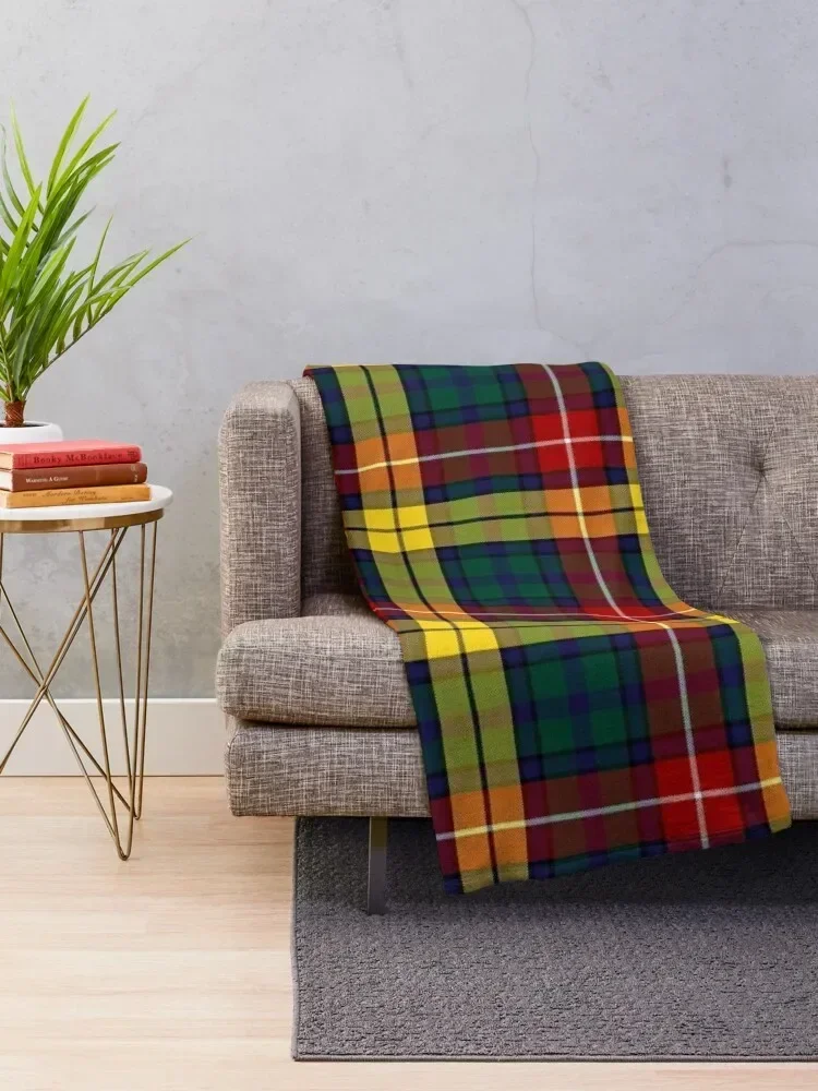 Buchanan Modern Hunting Tartan | Clan Buchanan | Cute Tartan Throw Blanket Heavy Flannel Blankets