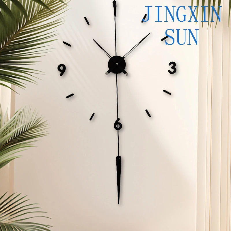 Spanish modern light luxury simple wall clock living room home entrance TV wall clock art atmosphere silent creative table