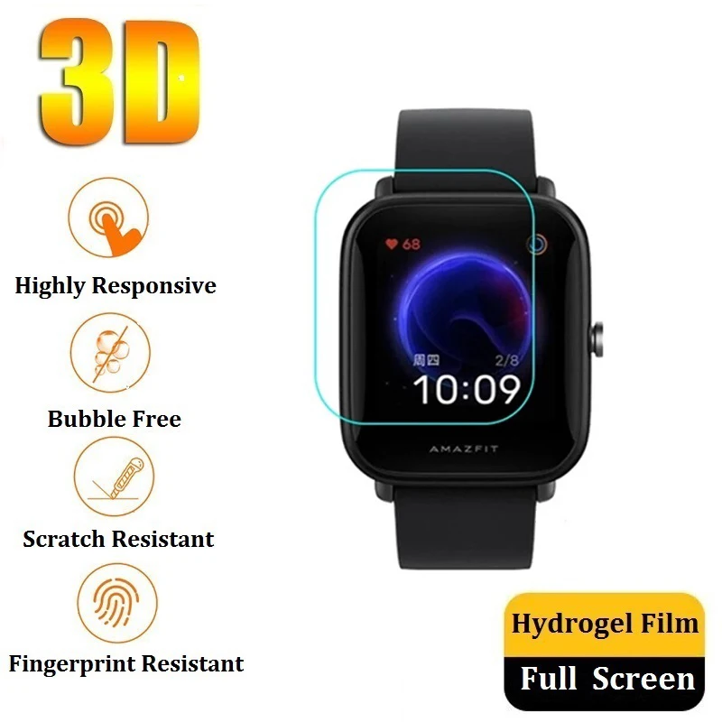 For Xiaomi Huami Amazfit Bip BipS S Hydraulic Hydrogel Film Protective Screen Protector Smart Watch Cover (NOT Tempered Glass)