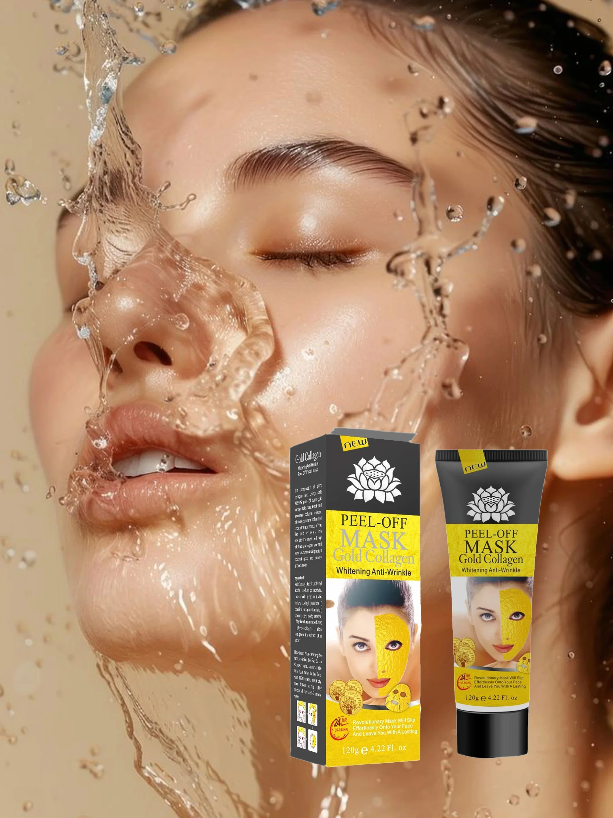 

Collagen Peel Off Mask Pure natural extracts Cooling Hydration Acne-Prone Skin Rescue Non-Irritating Clean Pores Face Mask
