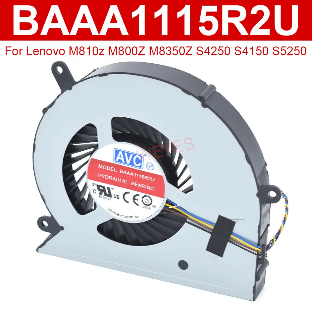 BAAA1115R2U New Cooling Fan For Lenovo ThinkCentre AIO M800Z M810Z M8350Z S4150 S4250 S5250 Cooler 4Pins P/N:02MN485