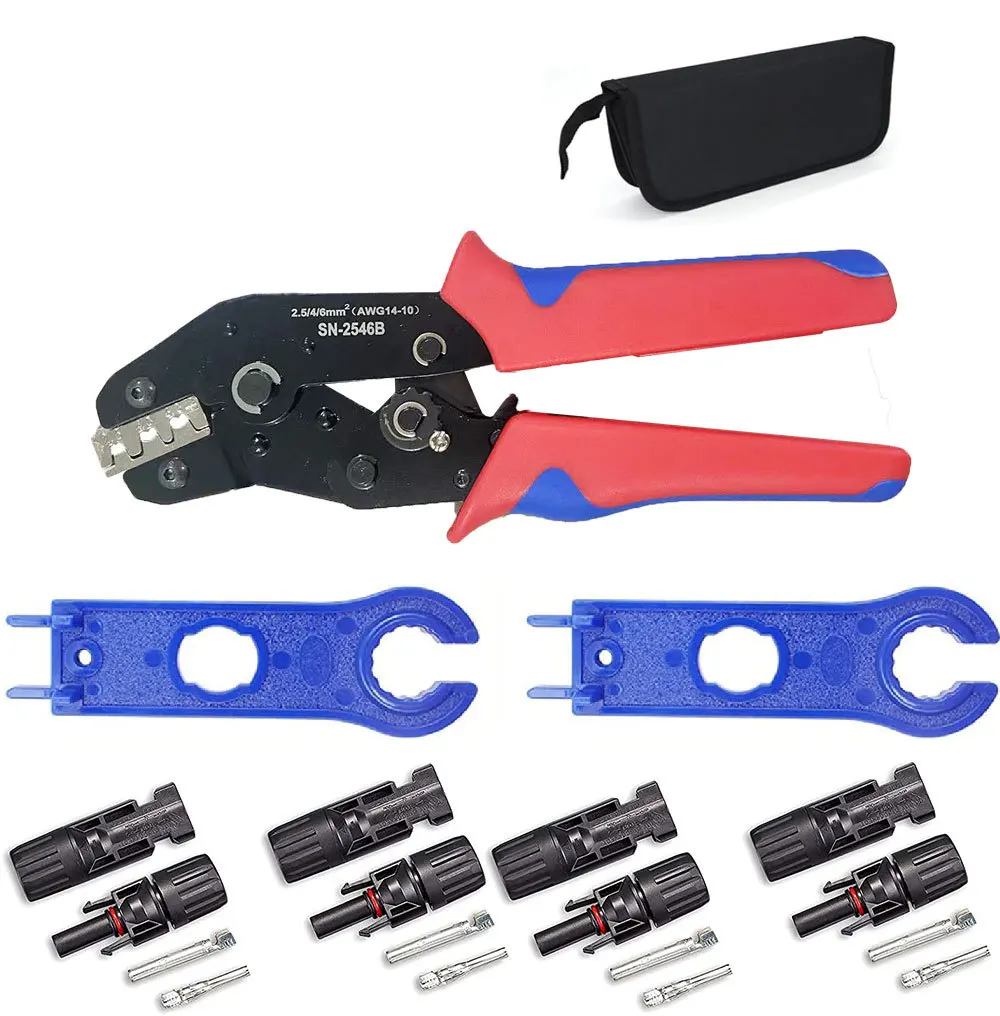 

Solar Crimping Tool Kit For Photovoltaic Cable Connector Mini Hand Crimping Set SN-2546B