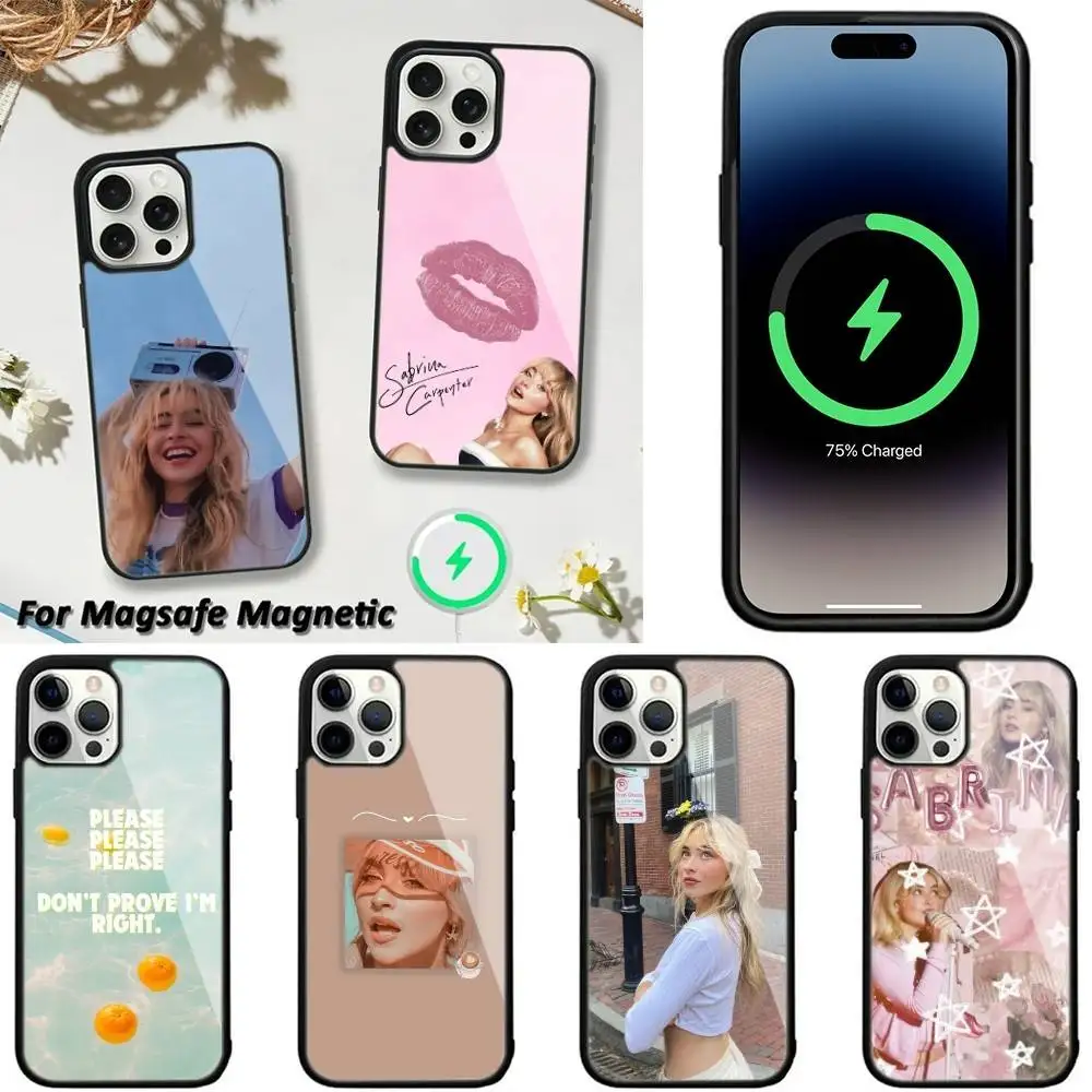 

Singer S-Sabrina C-Carpenter Phone Case For iPhone 16,15,14,13,12,11,Plus,Pro,Max,Mini Magsafe Magnetic Wireless Charging