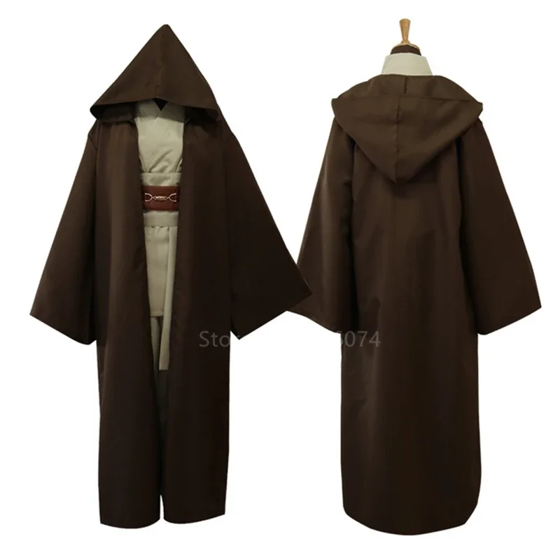 Fantasia de Cosplay Anime Halloween para Homens e Mulheres, Festa de Carnaval Fantasia, Capa de Cavaleiro Anakin Skywalker, Calças Kimono, Conjunto Obi