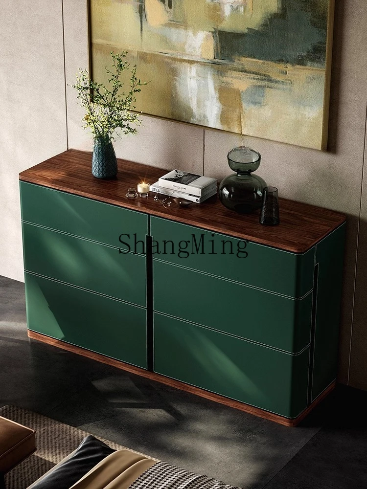 

CL Minimalist Entryway Cabinet Living Room High-End Six-Drawer Wall-Mounted Simple Sideboard Bedroom Bedside Storage Cabinet