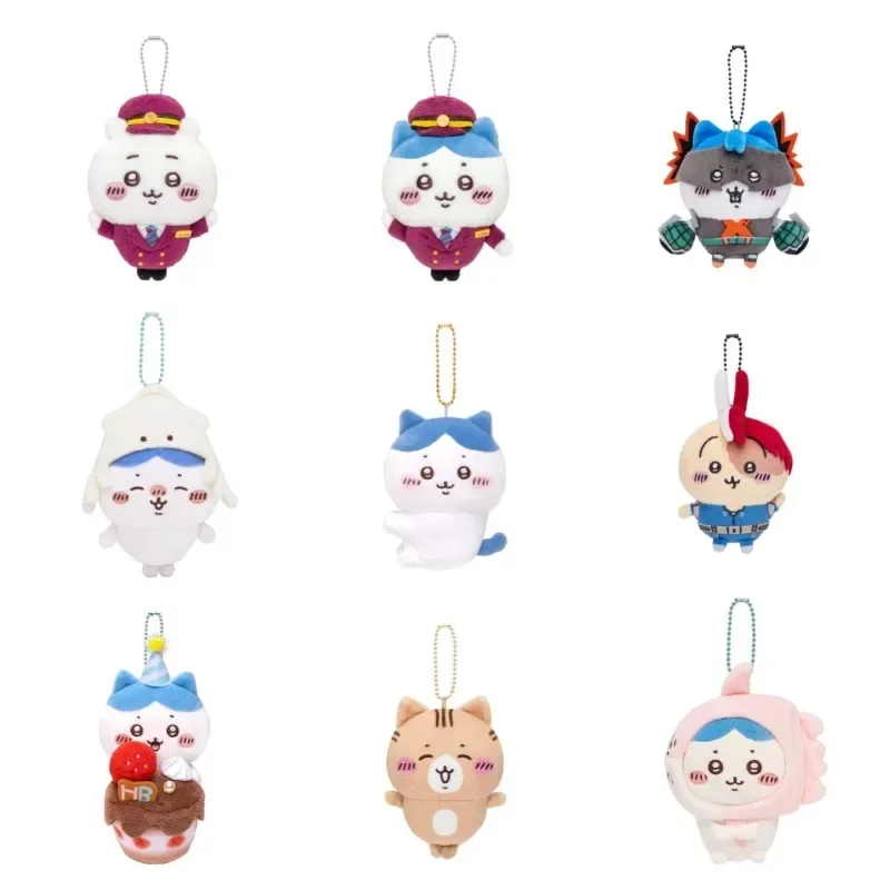 Miniso Anime Kawaii Self Deprecating Bear Series Hachiwares Usais Plush Doll Bag Pendant Chikawas Girl Cartoon Decoration Gifts