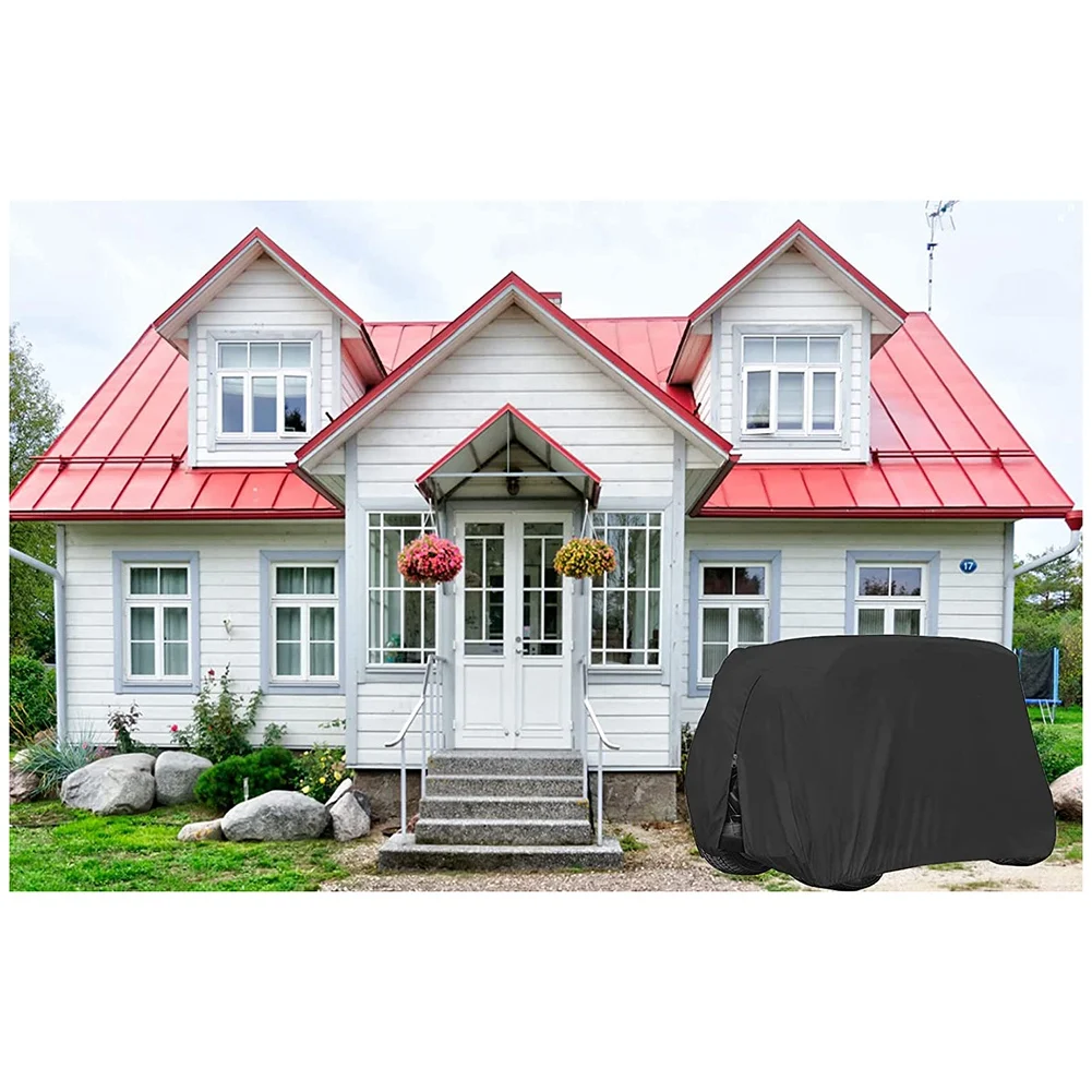 

4 Passenger Golf Cart Cover 210D Waterproof Sunproof Dustproof Rain Cover For EZ GO Club Car